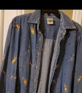 Ladies Disney Denim Embroidered Shirt